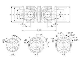 ROWH-WD Cardan Shaft,Universal Coupling Joints Angle