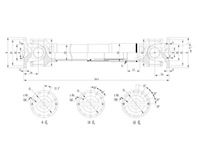 ROWM-BH Cardan Shaft,Universal Coupling Joints Angle